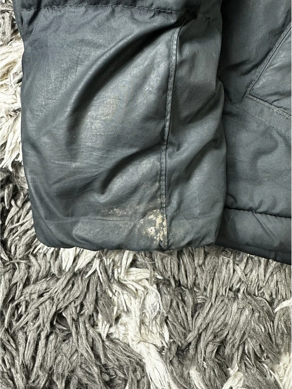 Nike Youth Kids Medium M Black Chevron Hooded Puffer Jacket Full Zip Winter Coat